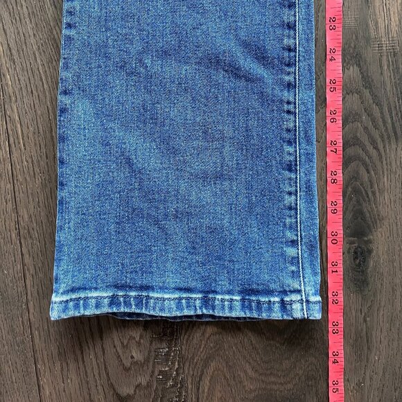 Pilcro Denim Sleeveless Jumpsuit Blue Button Front Size 2 Bootcut One Piece - Picture 7 of 9